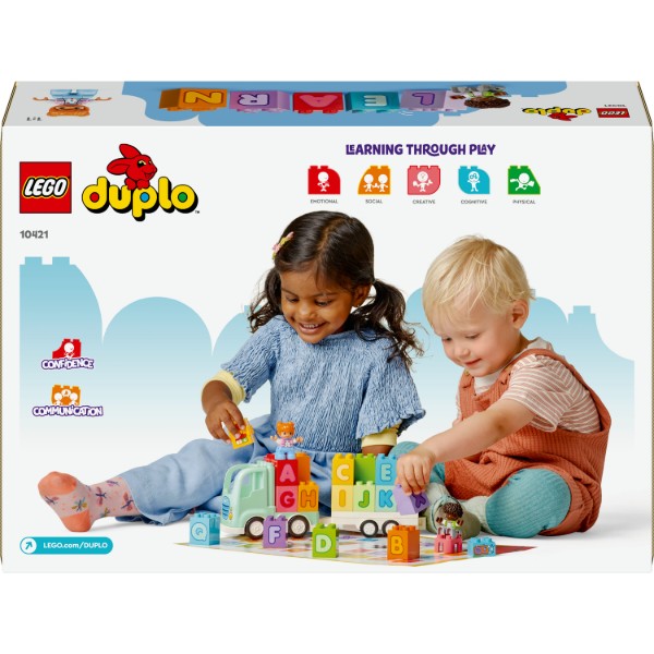 Фото - Конструктор LEGO DUPLO Town Вантажівка з абеткою (10421)