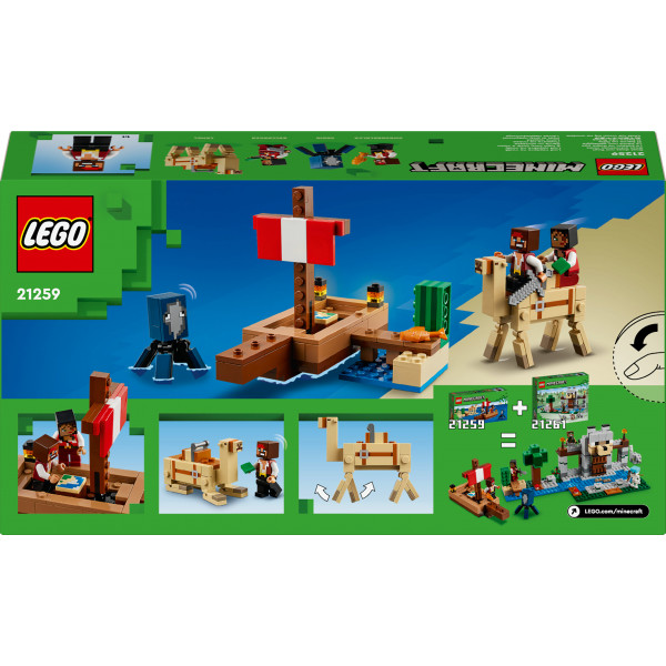 Фото - Конструктор LEGO Minecraft® Подорож на піратському кораблі (21259)