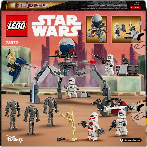 Фото - Конструктор LEGO Star Wars Клоны-пехотинцы и Боевой дроид. Боевой набор (75372)