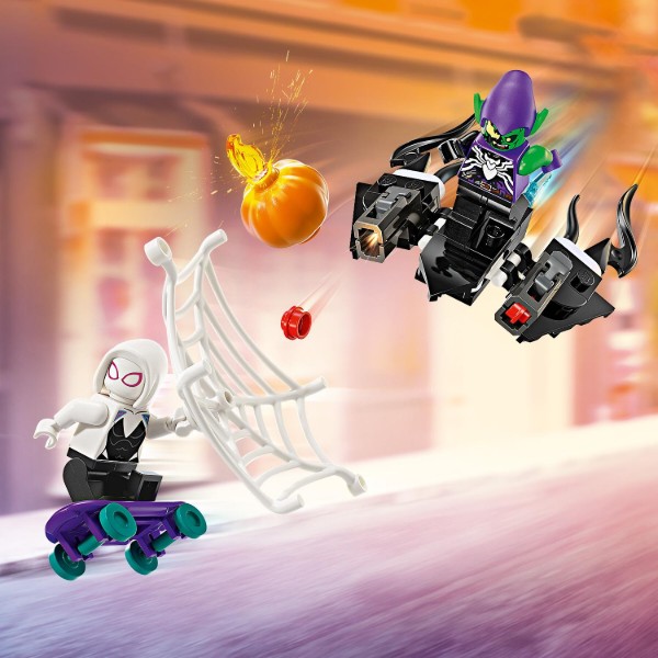 Фото - Конструктор LEGO Marvel Автомобиль для гонки Человека-Паука и Зеленый Гоблин с ядом Венома (76279)