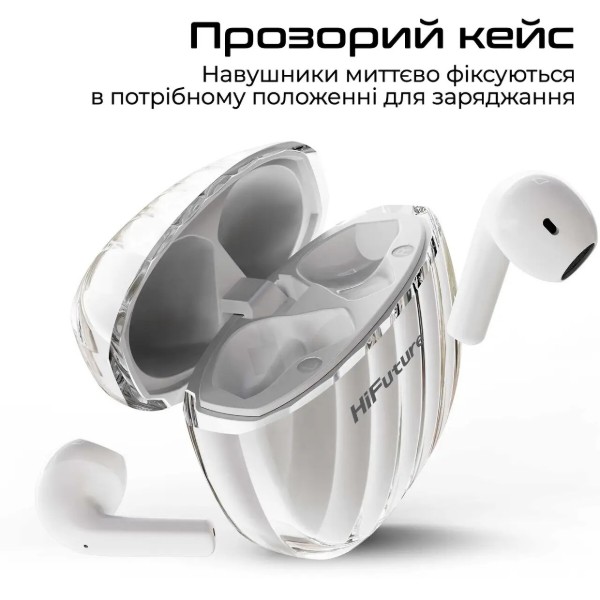 Фото - Наушники вкладыши беспроводные TWS HiFuture flybuds3.blue