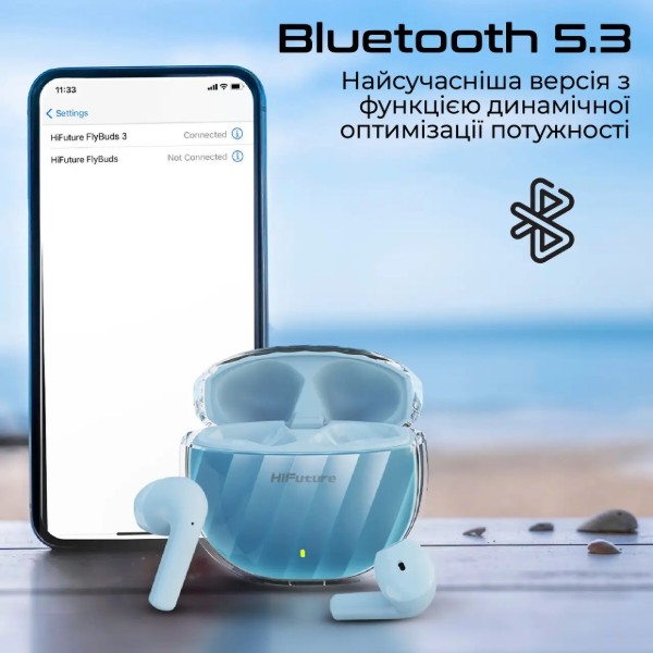 Фото - Навушники вкладиші бездротові TWS HiFuture flybuds3.black