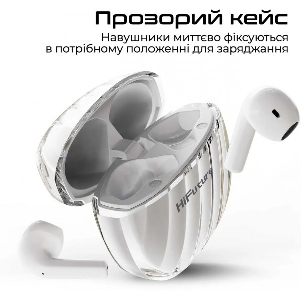 Фото - Навушники вкладиші бездротові TWS HiFuture flybuds3.white