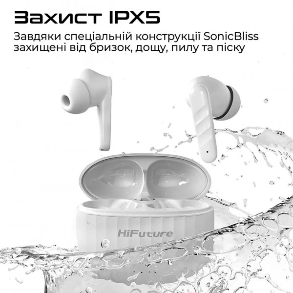 Фото - Наушники вкладыши беспроводные TWS HiFuture sonicbliss.white