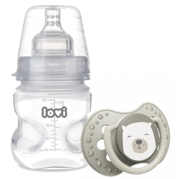 Фото - Пляшка для годування Lovi Набор сохраняющий сосательный рефлекс_150 мл. + пустышка BB (0204exp) Фото - Пляшка для годування Lovi Набор сохраняющий сосательный рефлекс_150 мл. + пустышка BB (0204exp)