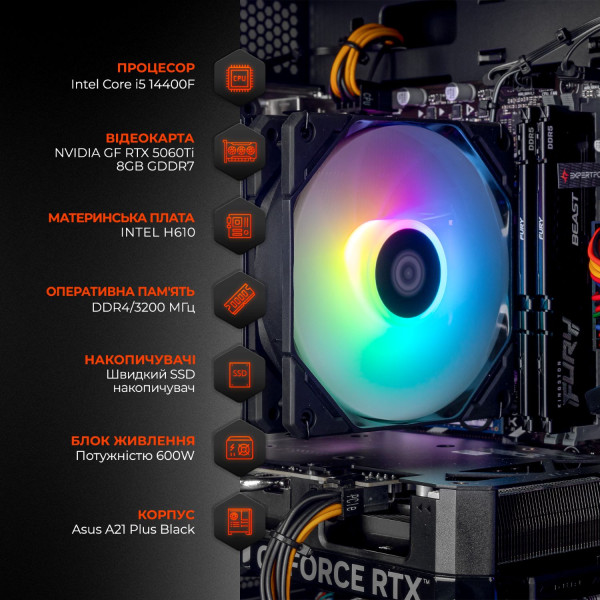 Фото - Системний блок Expert PC Ultimate (I14400F.32.S1.5060T.A6315)
