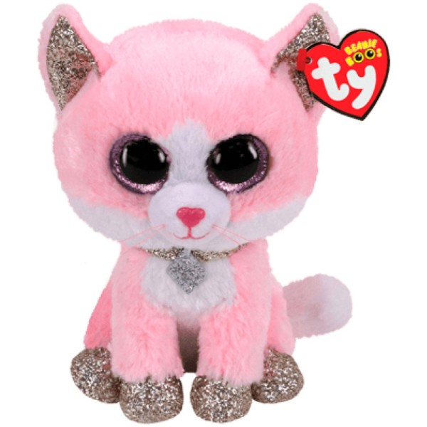 Фото - М'яка іграшка глазастик TY Beanie Boo's Кіт "FIONA" 25см (36489)