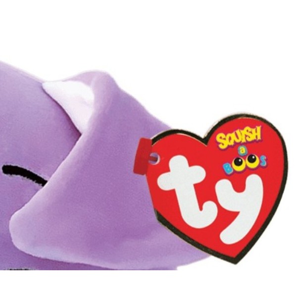 Фото - М'яка іграшка TY SQUISH-A-BOOS Фіолетовий пес "BITSY" 20 см (39225)