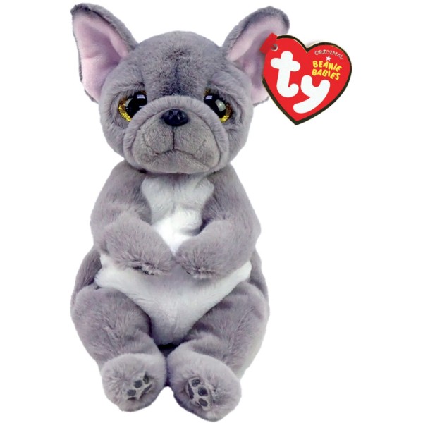 Фото - М'яка іграшка глазастик TY BEANIE BELLIES Сірий пес "WILFRED" (40596)