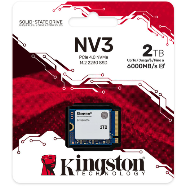 Фото - SSD-накопичувач внутрішній Kingston NV3 2000GB M.2 2230 PCIe 4.0 x4 NVMe (SNV3SM3/2T0)