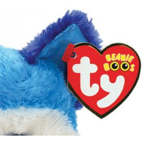 Фото - М'яка іграшка глазастик TY Beanie Boo's Блакитний хаскі "PRINCE" 25см (36474)
