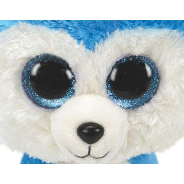 Фото - М'яка іграшка глазастик TY Beanie Boo's Блакитний хаскі "PRINCE" 25см (36474)