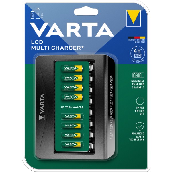 Фото - З/пристрій для акумуляторів AA/AAA Varta LCD Multi Charger Plus (57681101401)