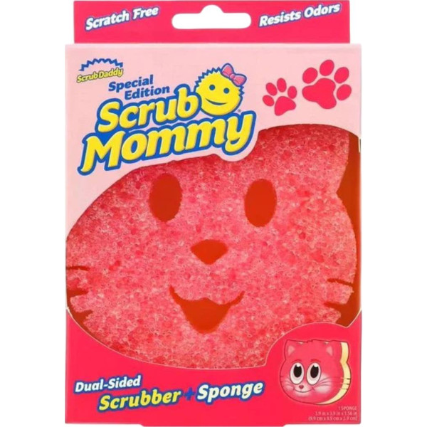 Фото - Губка для мытья посуды поролоновая Scrub Daddy Mommy CAT (5060481021128)