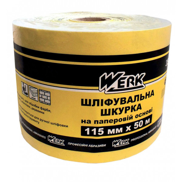 Фото - Лист шліфувальний Werk 115 ммх50 м 100 ( WE107033/5131104)