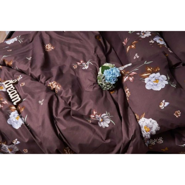 Фото - Пододеяльник полуторный евро Moon&Star Premium Floral Mocha 160x220 см (MS-870000546)
