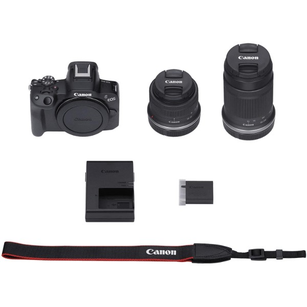 Фото - Фотокамера бездзеркальна Canon EOS R50+RF-S 18-45 IS STM+RF-S 55-210 IS STM Black (5811C034)