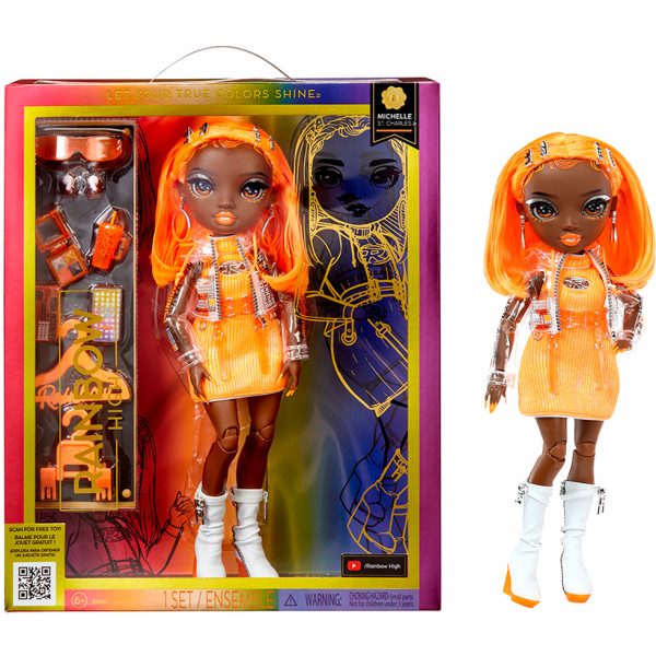 Фото - Коллекционная кукла Rainbow High S23 – Мишель Ст. Чарльз с аксессуарами (731895)