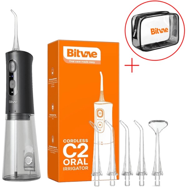 Фото - Іригатор Bitvae C2 Black + косметичка (BVC2-b-k)