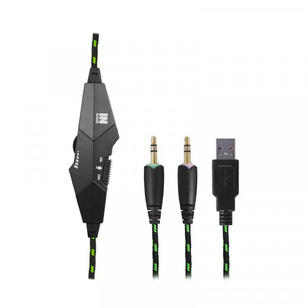 Фото - Гарнітура дротова ігрова Gemix N2 LED Black-Green (04300105)