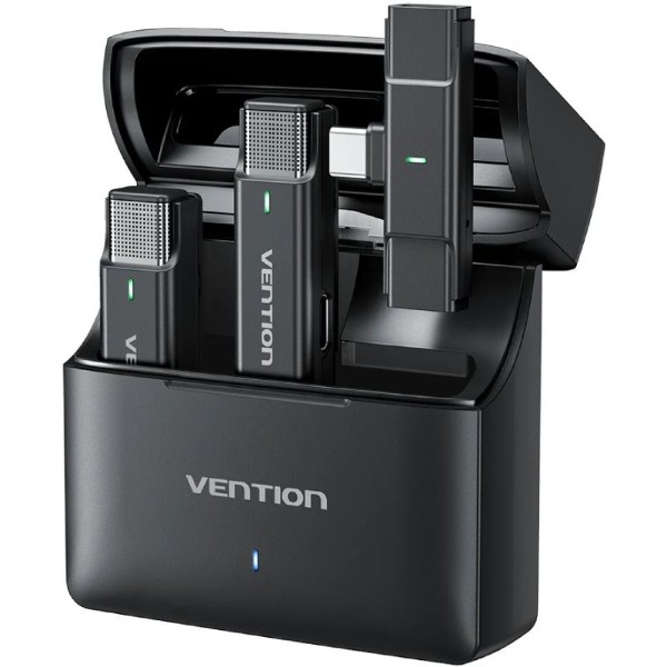 Фото - Мікрофон для смартфона Vention USB-C 2-Pack Wireless Lavalier with Charging Case (NCAB0)