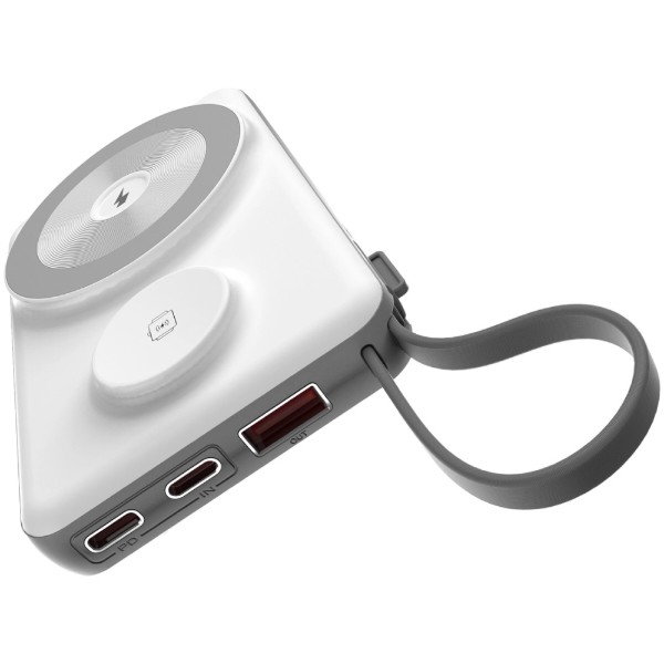 Фото - Батарея мобильная Choetech Magnetic Wireless 10000mAh 15W White (B695-GW)