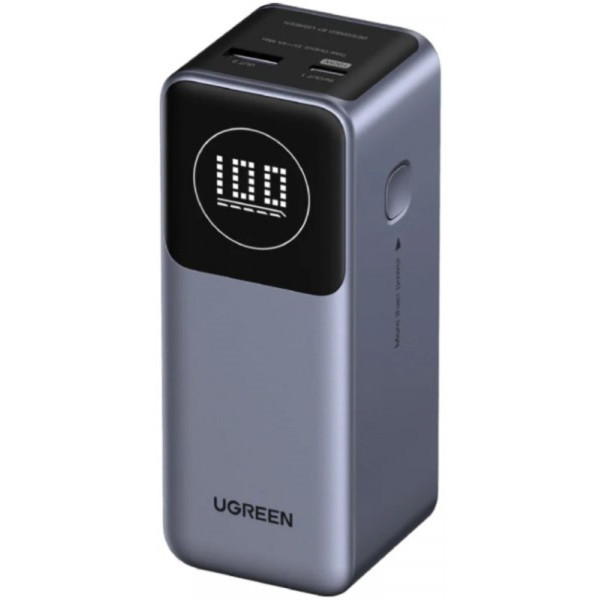 Фото - Батарея мобільна UGREEN 12000mAh 100W  PD,QC, USB-A, USB-С IN/OUT Grey (PB724)