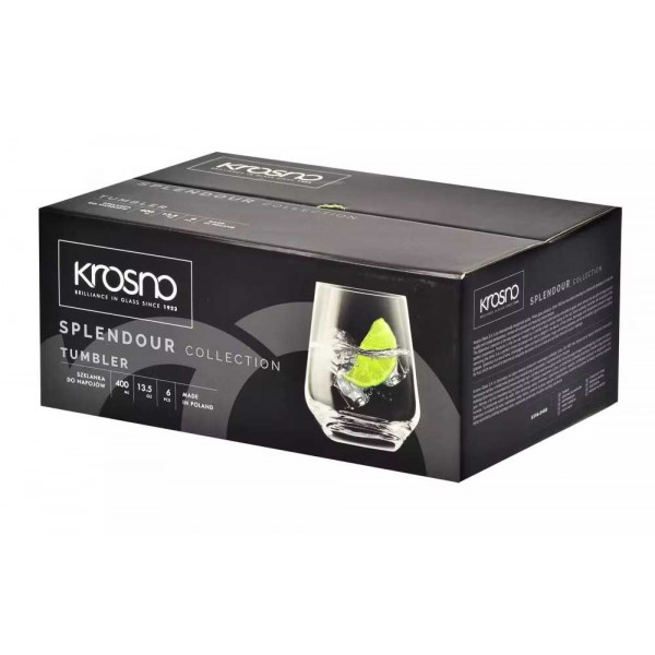 Фото - Набір склянок Krosno SPLENDOUR 400 мл 6 шт. (787480)