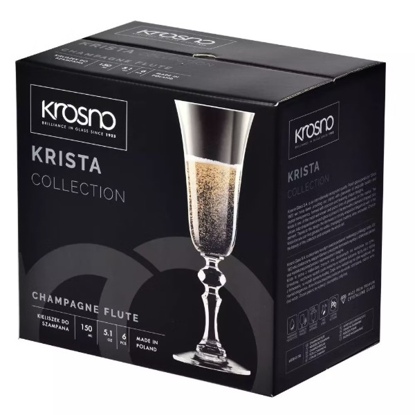 Фото - Набор бокалов Krosno KRISTA 150 мл 6 шт. (788029)