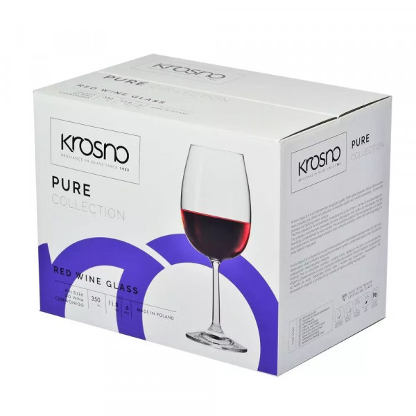 Фото - Набір келихів Krosno PURE 350 мл 6 шт. (788104)