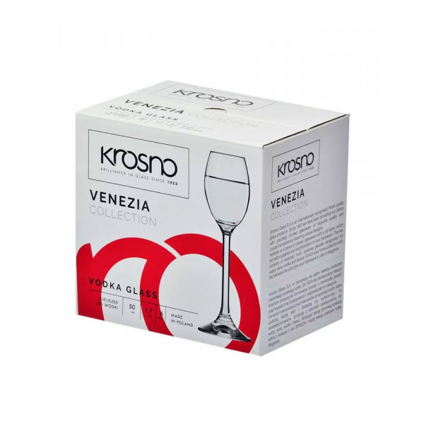 Фото - Рюмка для водки Krosno VENEZIA 50 мл 6 шт. (788708)
