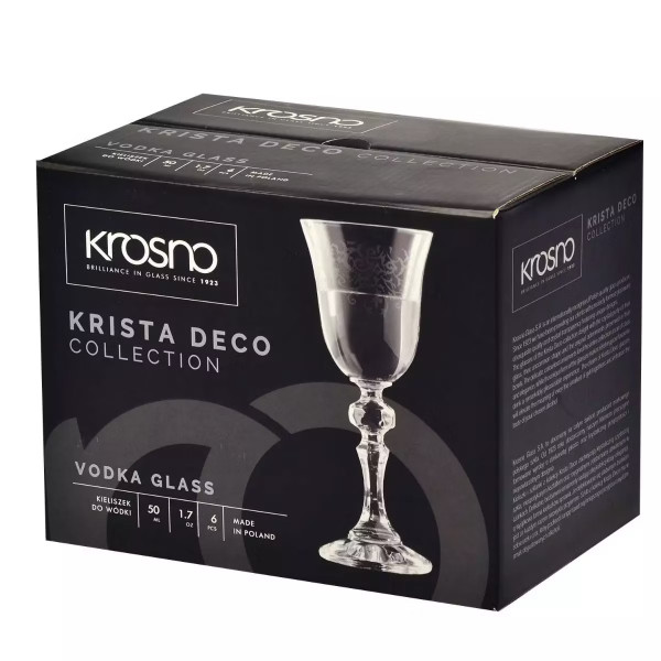 Фото - Рюмка для водки Krosno KRISTA DECO 50 мл 6 шт. (788753)