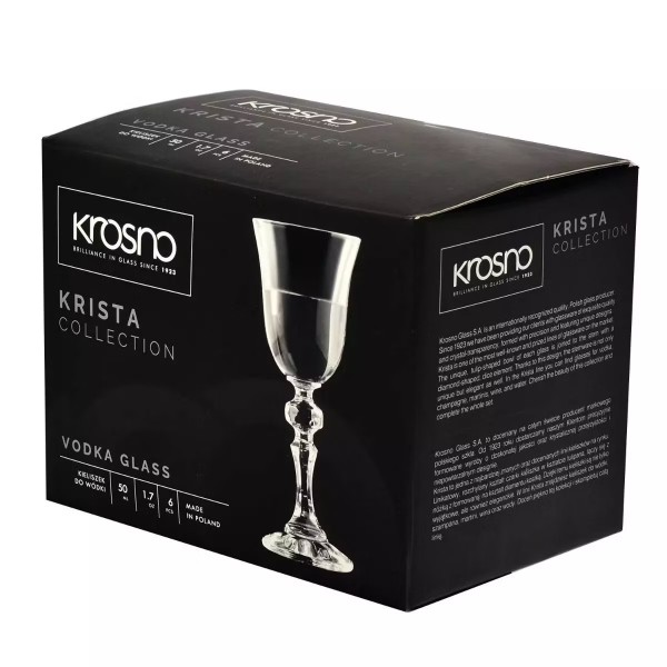Фото - Чарка для горілки Krosno KRISTA 50 мл 6 шт. (789132)