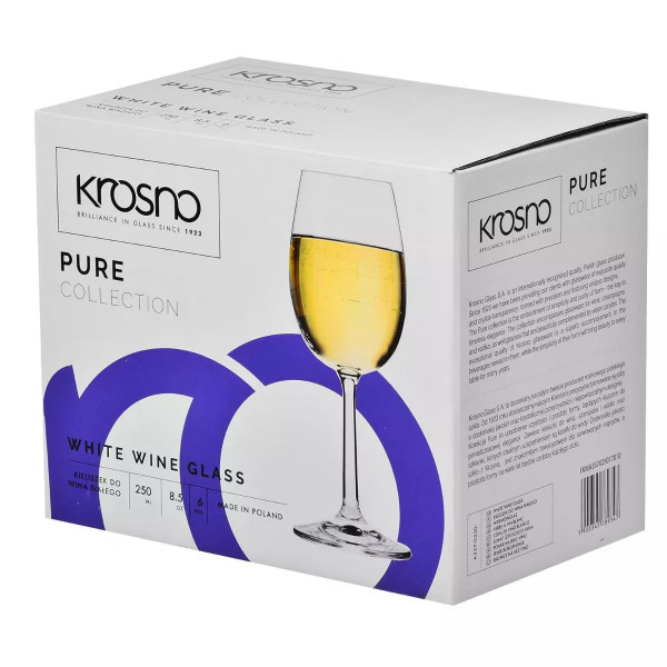 Фото - Набір келихів Krosno PURE 250 мл 6 шт. (789347)