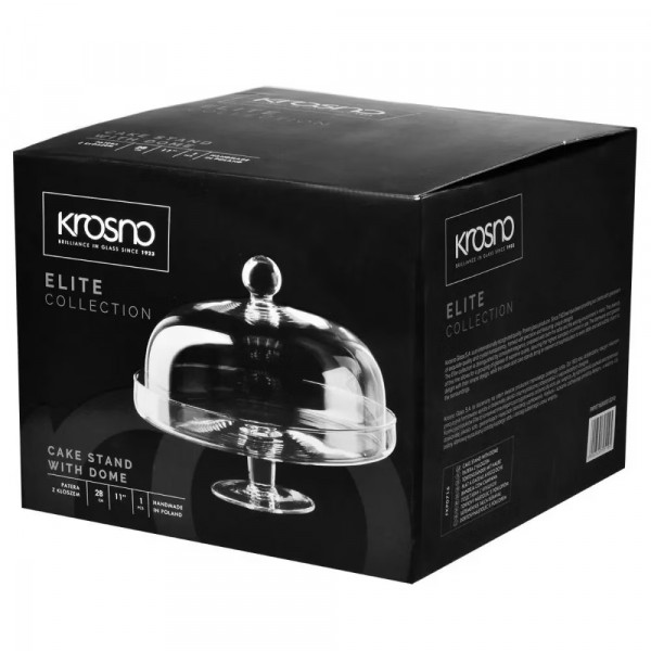 Фото - Ємність для зберігання торта Krosno ELITE d28 см (795195)