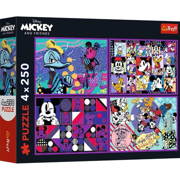 Фото - Пазли (8 +) Trefl Mickey&friends Серія пригод Міккі 4x250 ел. (33080)