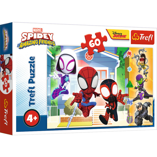 Фото - Пазли (3-4 роки) Trefl Spiderman У світі Спайдея 60 ел. (73710)