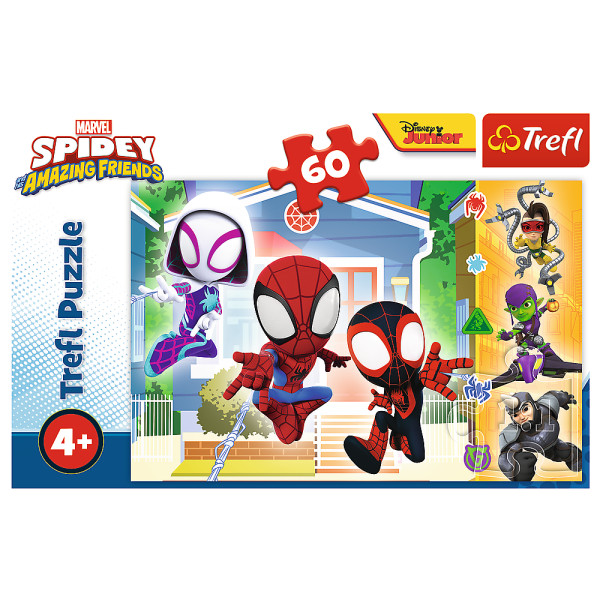 Фото - Пазли (3-4 роки) Trefl Spiderman У світі Спайдея 60 ел. (73710)