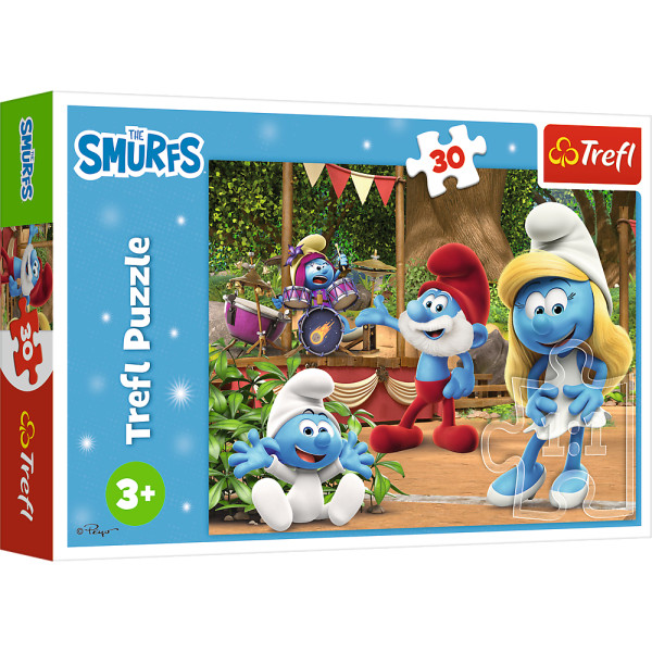 Фото - Пазли (3-4 роки) Trefl The Smurfs Смурфет і Смурфики 30 ел. (83122)