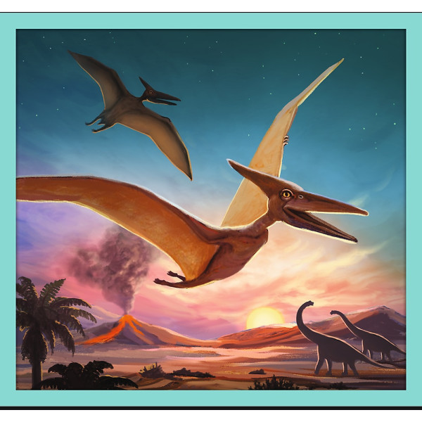 Фото - Пазли (8 +) Trefl 10в1 Знайомство з усіма динозаврами (03904)