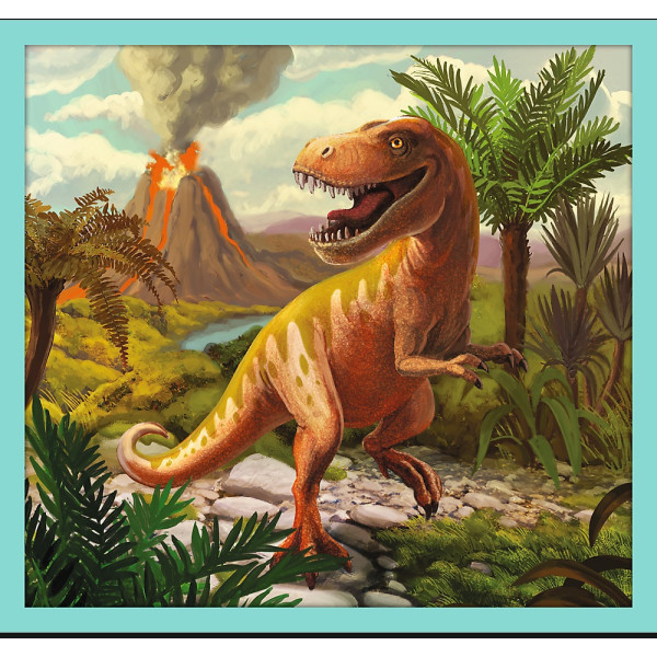 Фото - Пазли (8 +) Trefl 10в1 Знайомство з усіма динозаврами (03904)