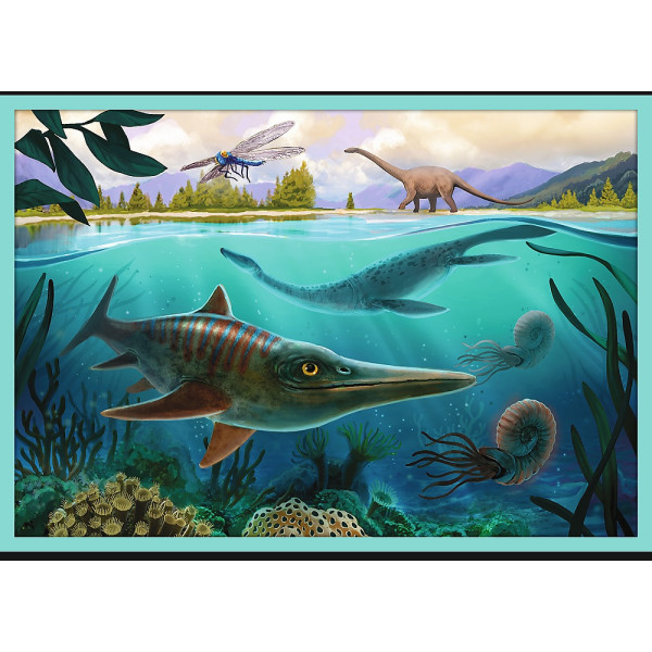 Фото - Пазли (8 +) Trefl 10в1 Знайомство з усіма динозаврами (03904)