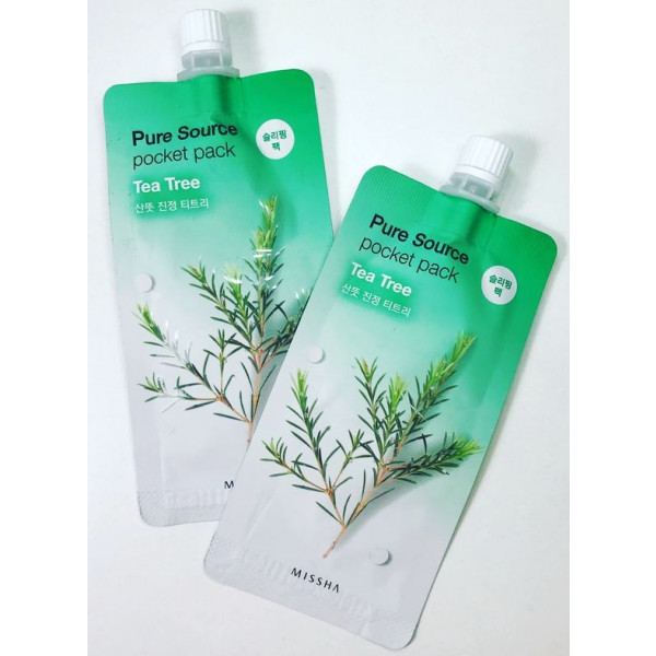 Фото - Маска для обличчя Missha Pure Source Pocket Pack з екстрактом чайного дерева 10 мл (8806185781848)