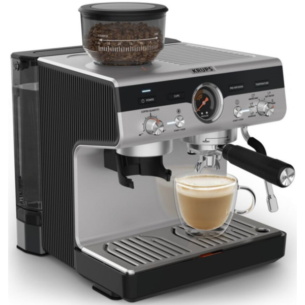Фото - Комплект техніки Кавоварка Krups XP804T10 PRECISION+ Мультипіч Tefal EY5568E0 EASY FRY SILENCE XL