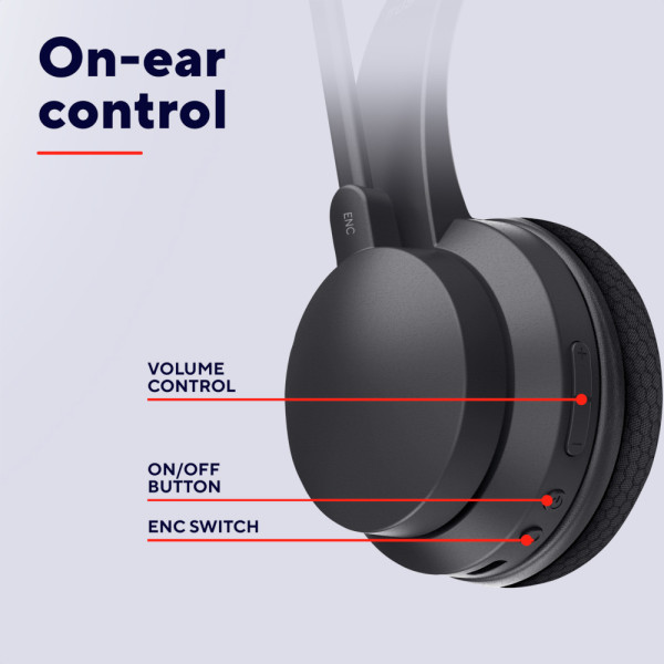 Фото - Гарнитура беспроводная Trust Ayda Wireless ENC headset - Black Ayda Wireless ENC Black (25463)