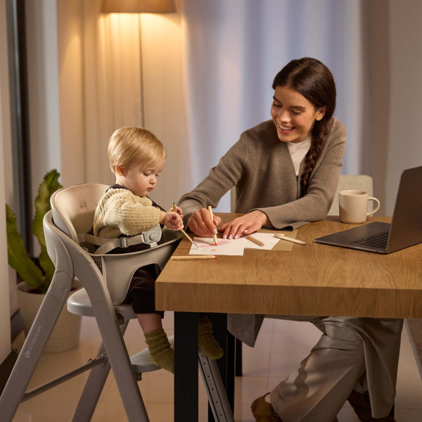 Фото - Стільчик для годування класичний Kinderkraft Tino Beige (KHTINO00BEG0000)