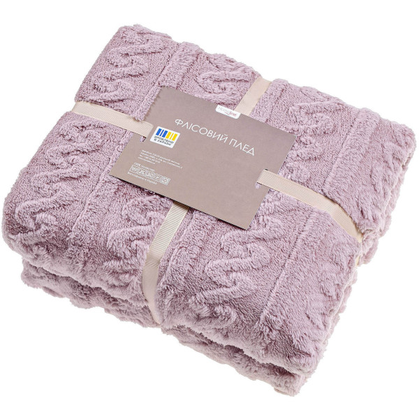 Фото - Плед полуторний Home Line ФЛІСОВИЙ 150х195 ФЛ. Щ310 ЖАКАРД КОСА ПУДРОВИЙ (187279) Фото - Плед полуторний Home Line ФЛІСОВИЙ 150х195 ФЛ. Щ310 ЖАКАРД КОСА ПУДРОВИЙ (187279)