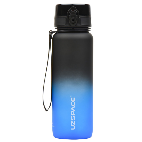 Фото - Пляшка для води UZspace 3053 Frosted 800 мл Чорно-блакитна