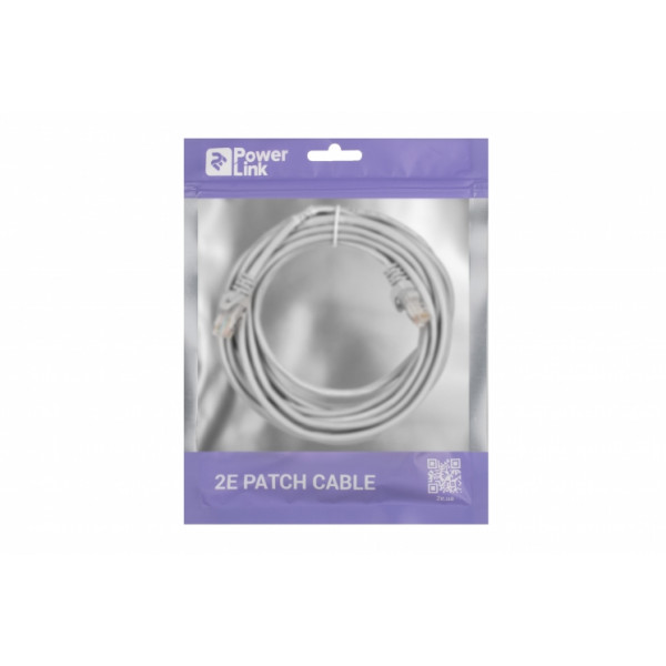 Фото - Кабель патч-корд 2E Cat 5e UTP RJ45 26AWG 5.00 m Grey (2E-PC5ECOP-500GRY)
