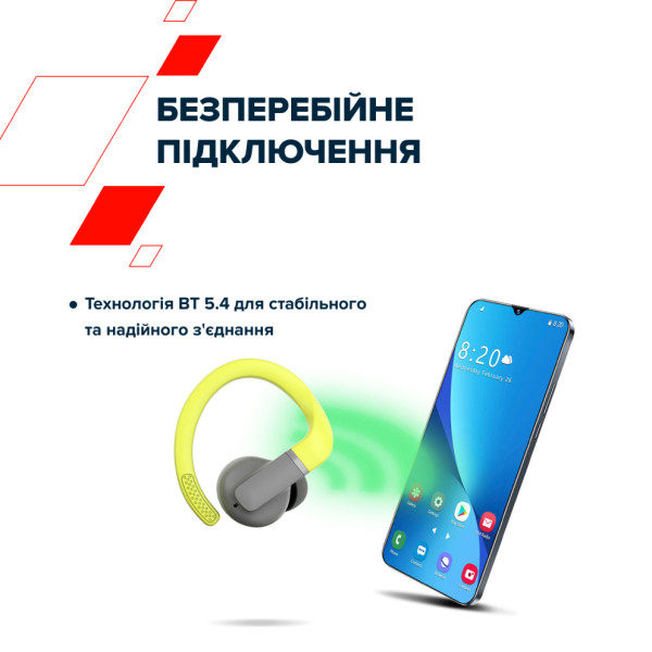 Фото - Наушники вкладыши беспроводные TWS Canyon OnRun 11 Sport Wireless charge Green (CNS-TWS11GR)
